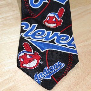 100 % Silk Cleveland Indians Tie. 56 inches long